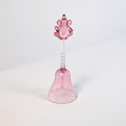 Blush Pink Glass Pooja Bell