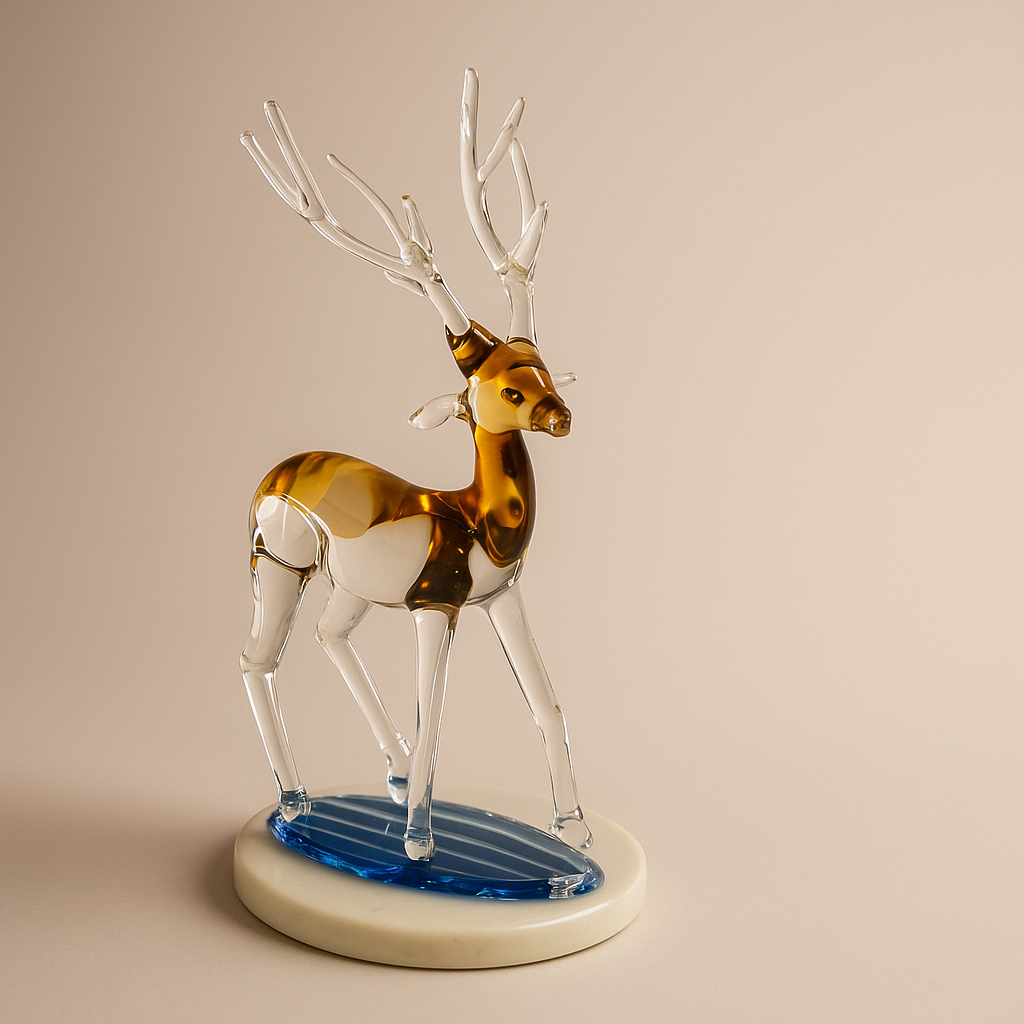 Amber Stag | Handcrafted Glass Deer