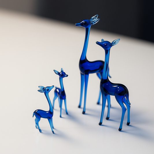 Sapphire Safari | Glass Giraffe Family