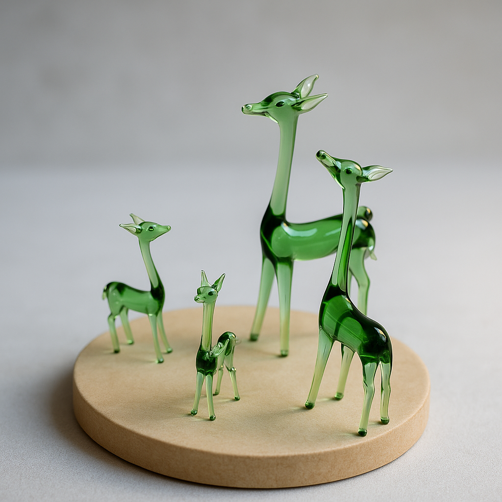 Emerald Canopy | Glass Giraffe Family