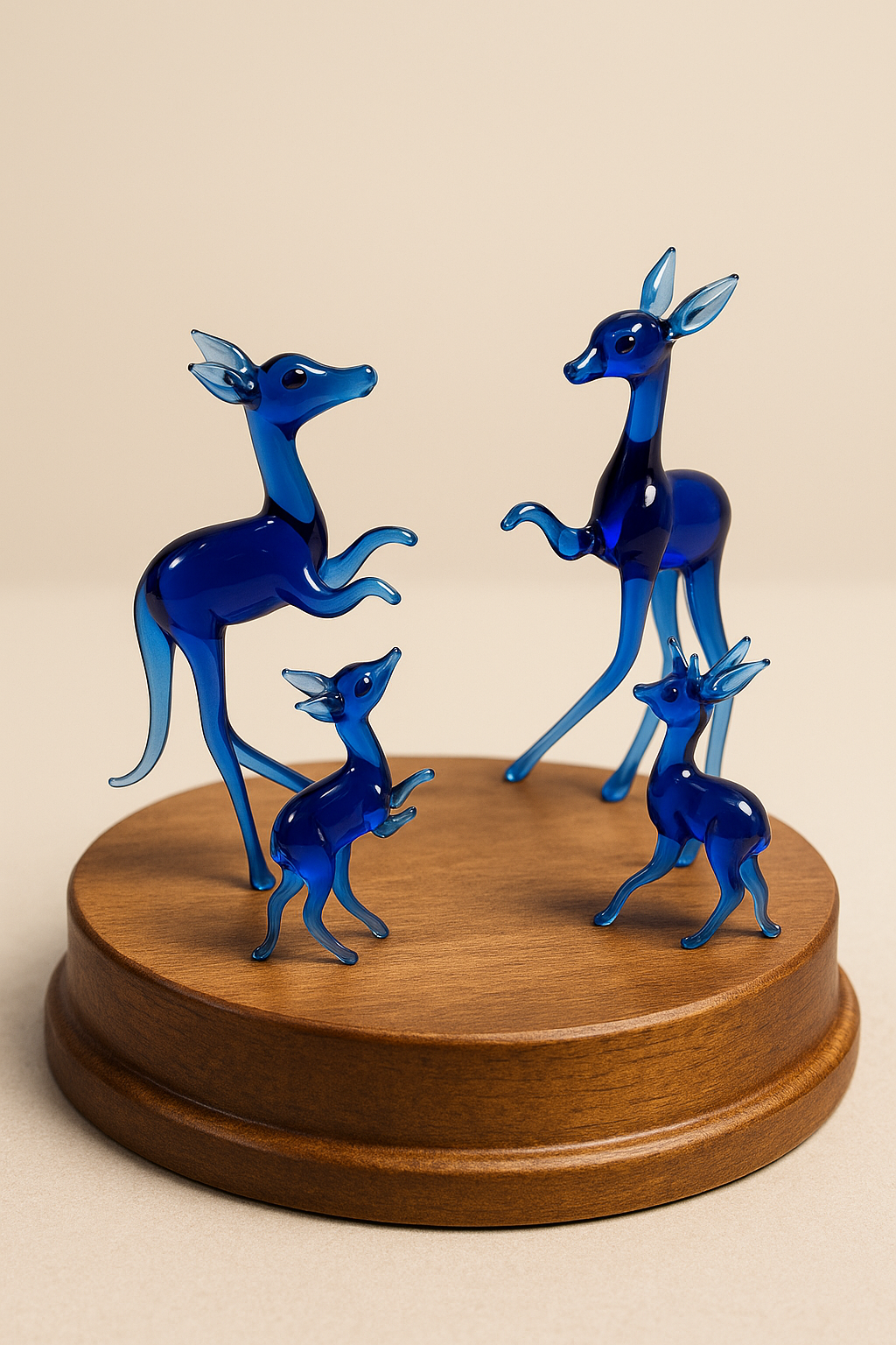 Outback Hues | Glass Kangaroo Family