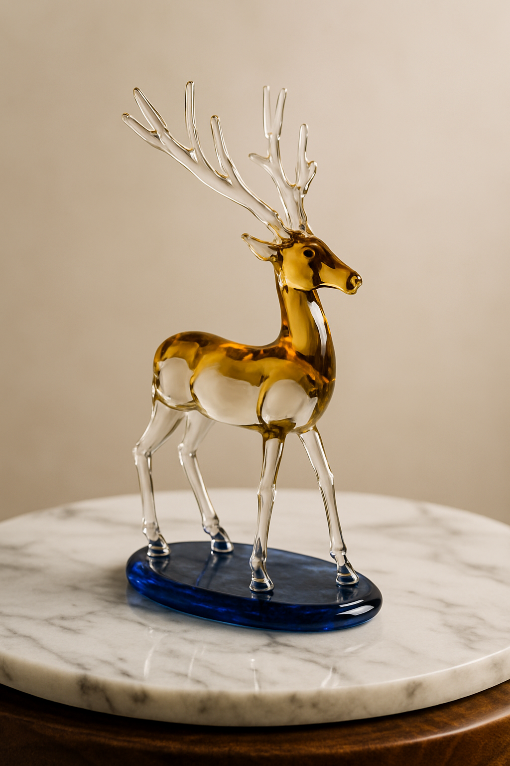 Amber Stag | Handcrafted Glass Deer