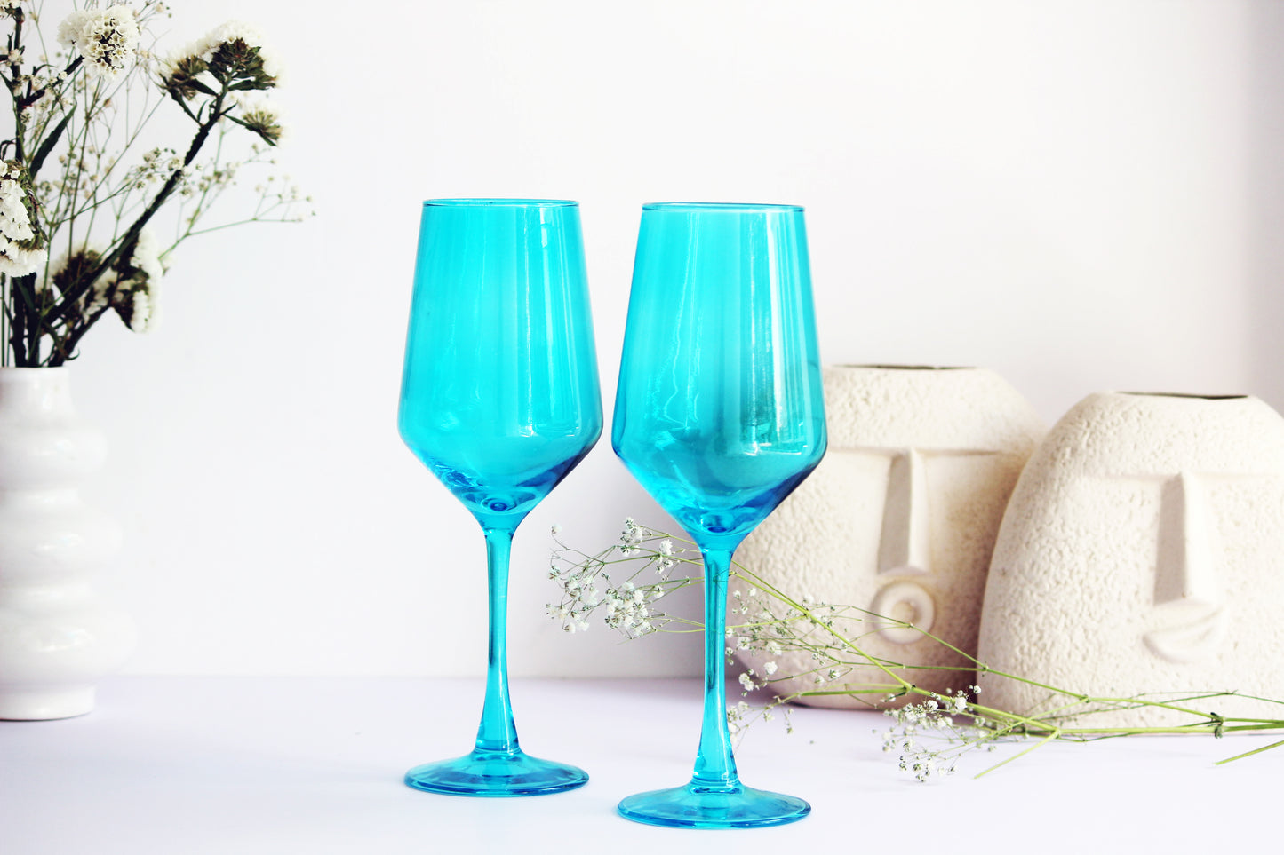 Clear Blue Wine Glass | Set of 2