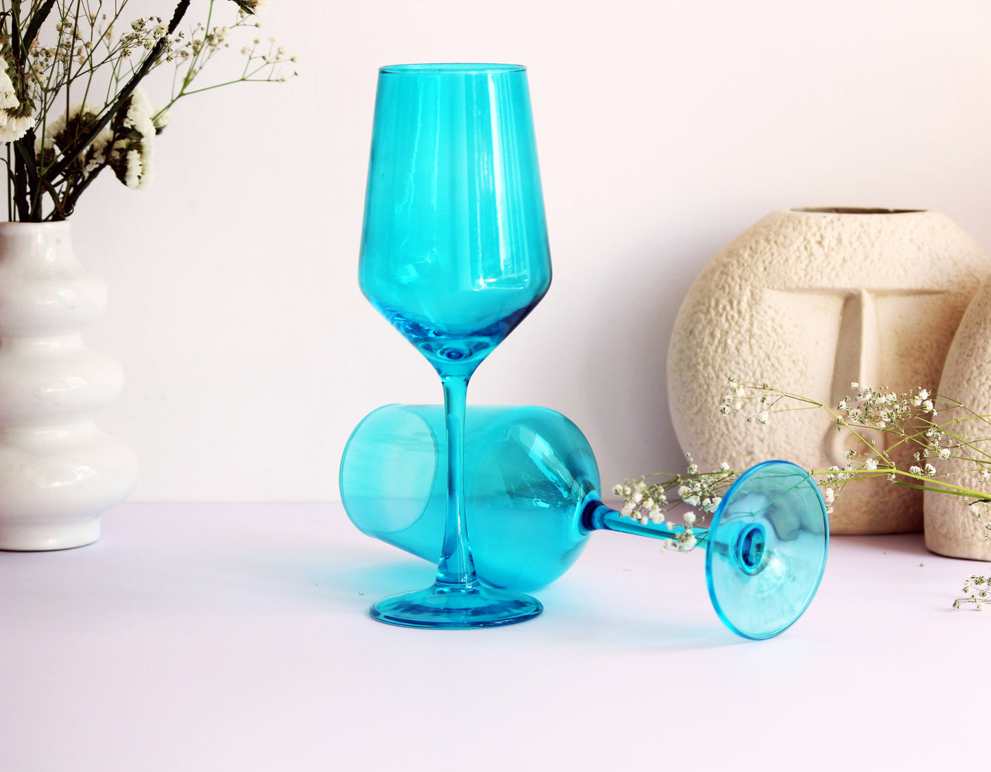 Clear Blue Wine Glass | Set of 2