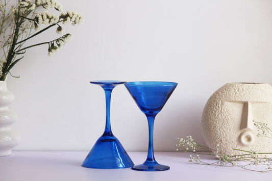 Jewel Blue Martini Glass | Set of 2