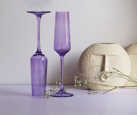 Lavender Bliss Flute Glass | Set of 2