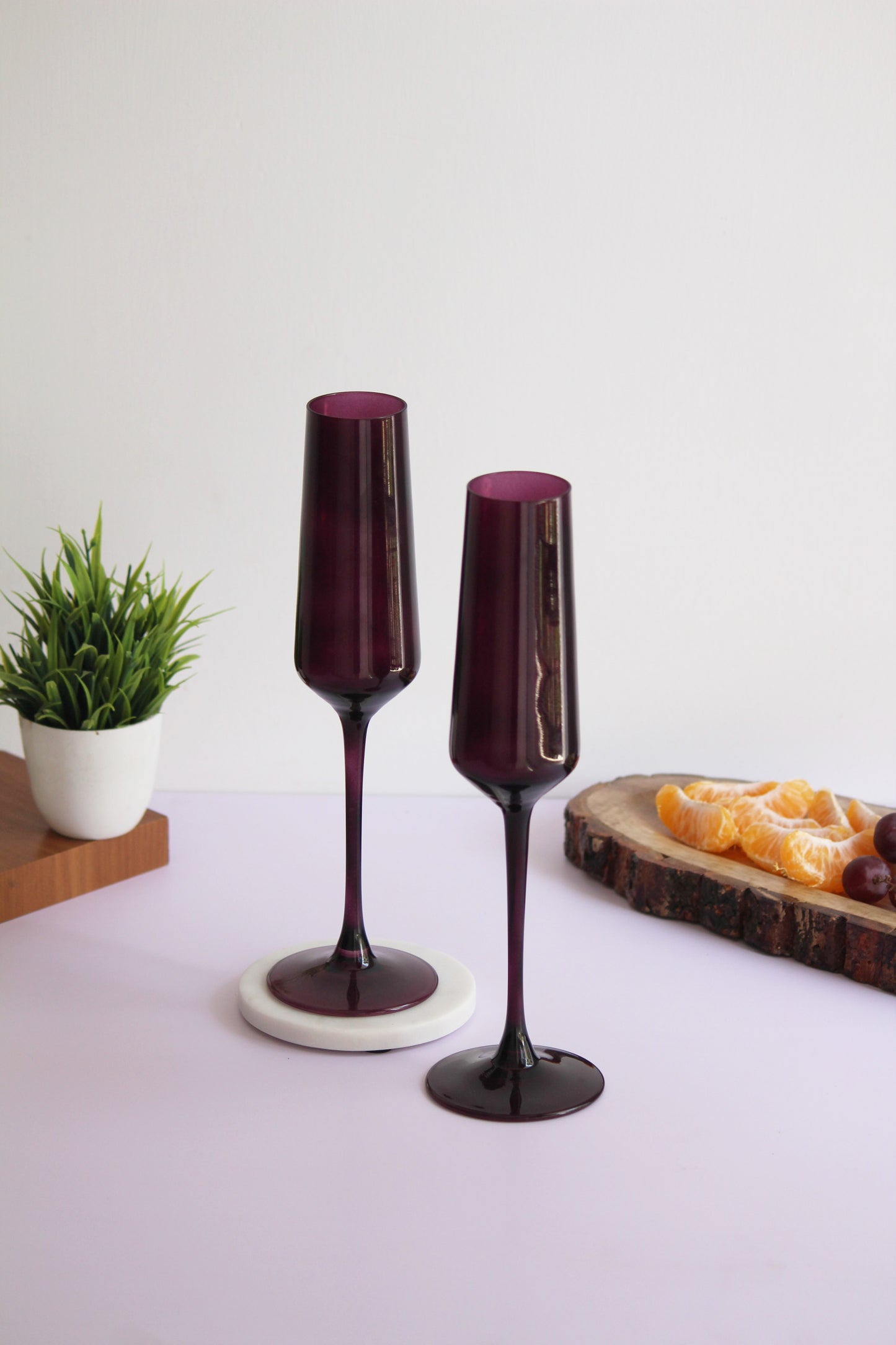 Wineyard Purple Flute Glass | Set of 2