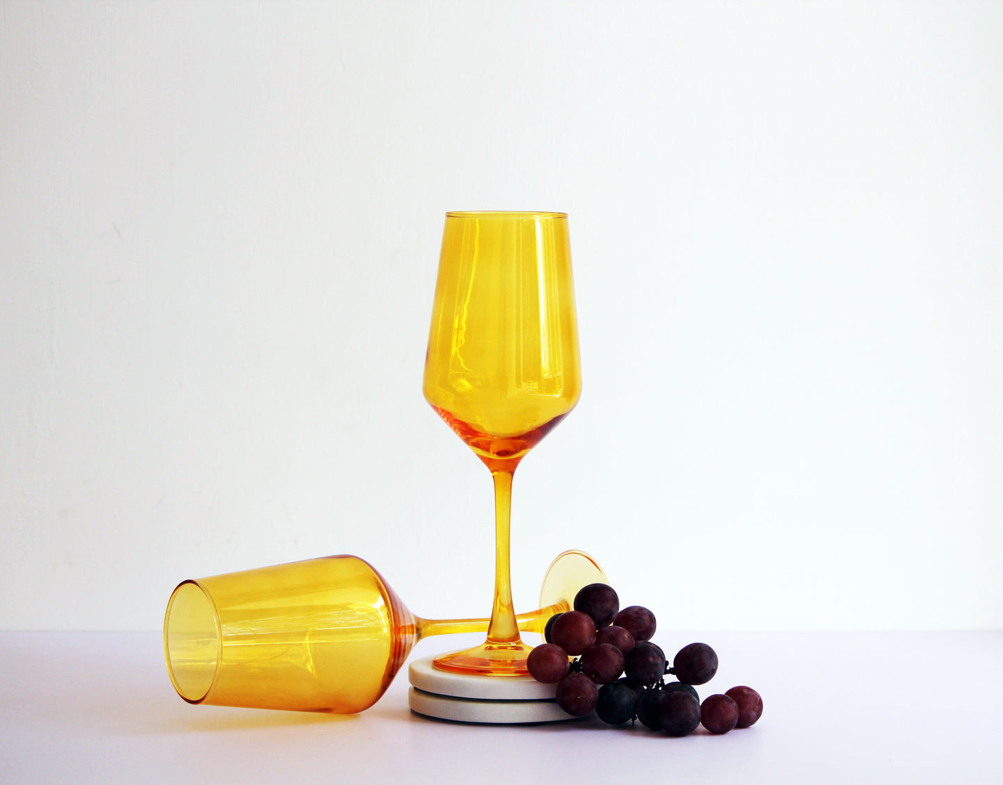 Golden Yellow Wine Glass | Set of 2