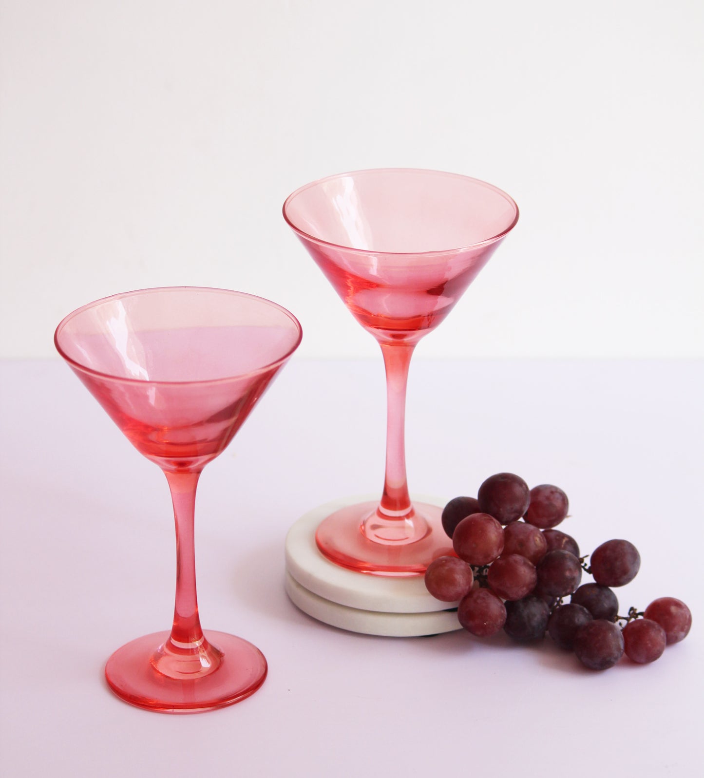 Pretty Peach Martini Glass | Set of 2