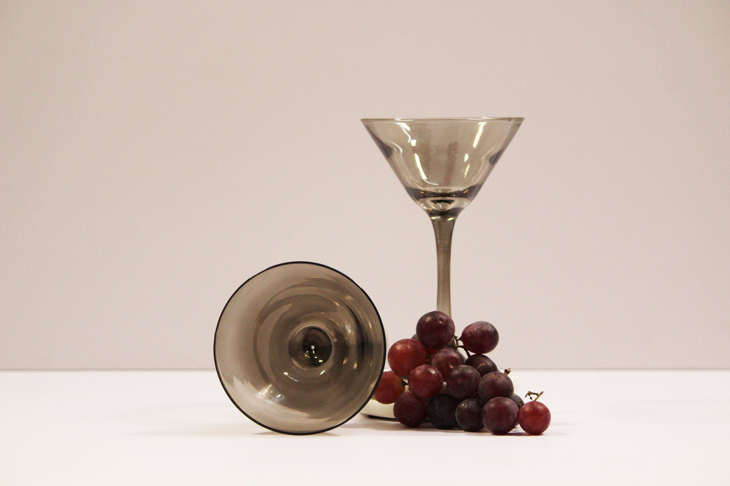 Smoke Grey Martini Glass | Set of 2