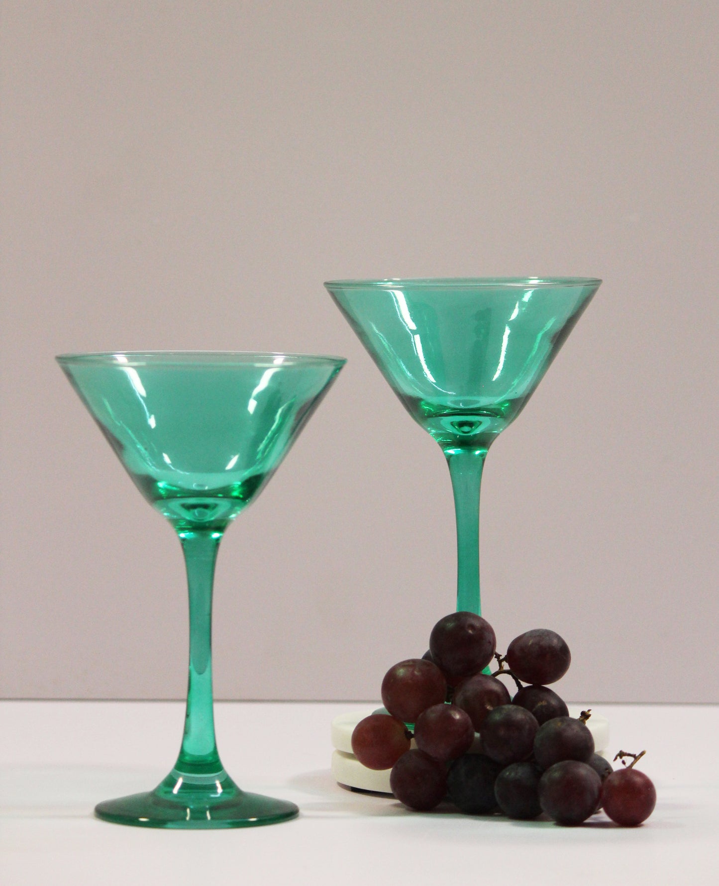 Emerald Green Martini Glass | Set of 2