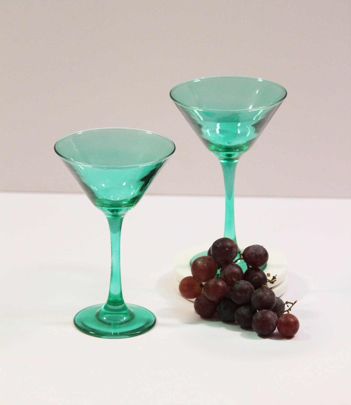 Emerald Green Martini Glass | Set of 2