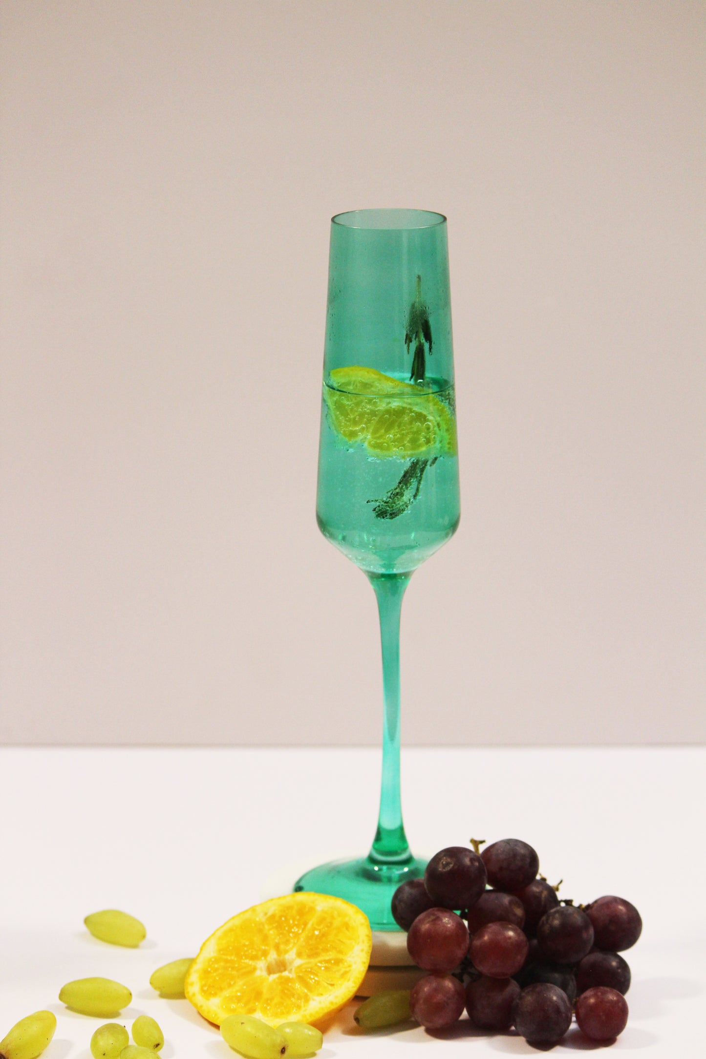 Emerald Green Flute Glass | Set of 2