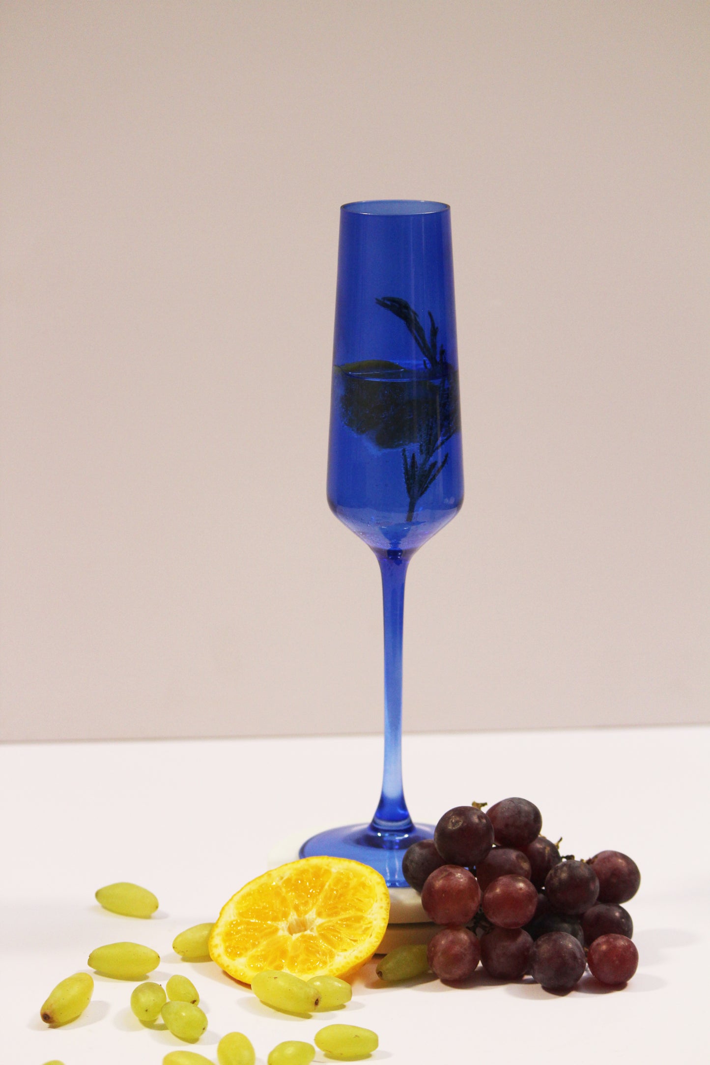 Jewel Blue Flute Glass | Set of 2
