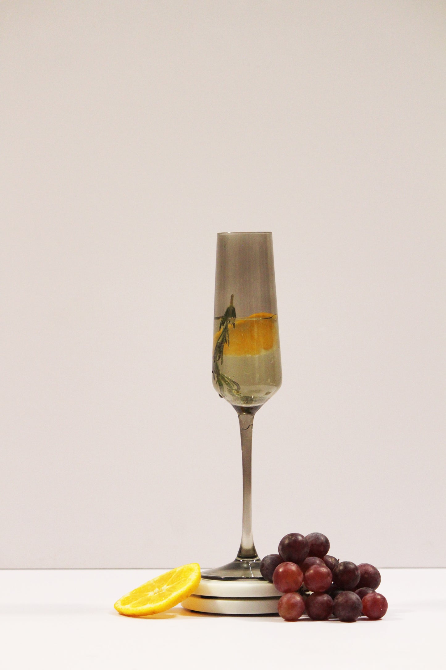 Smoke Grey Flute Glass | Set of 2