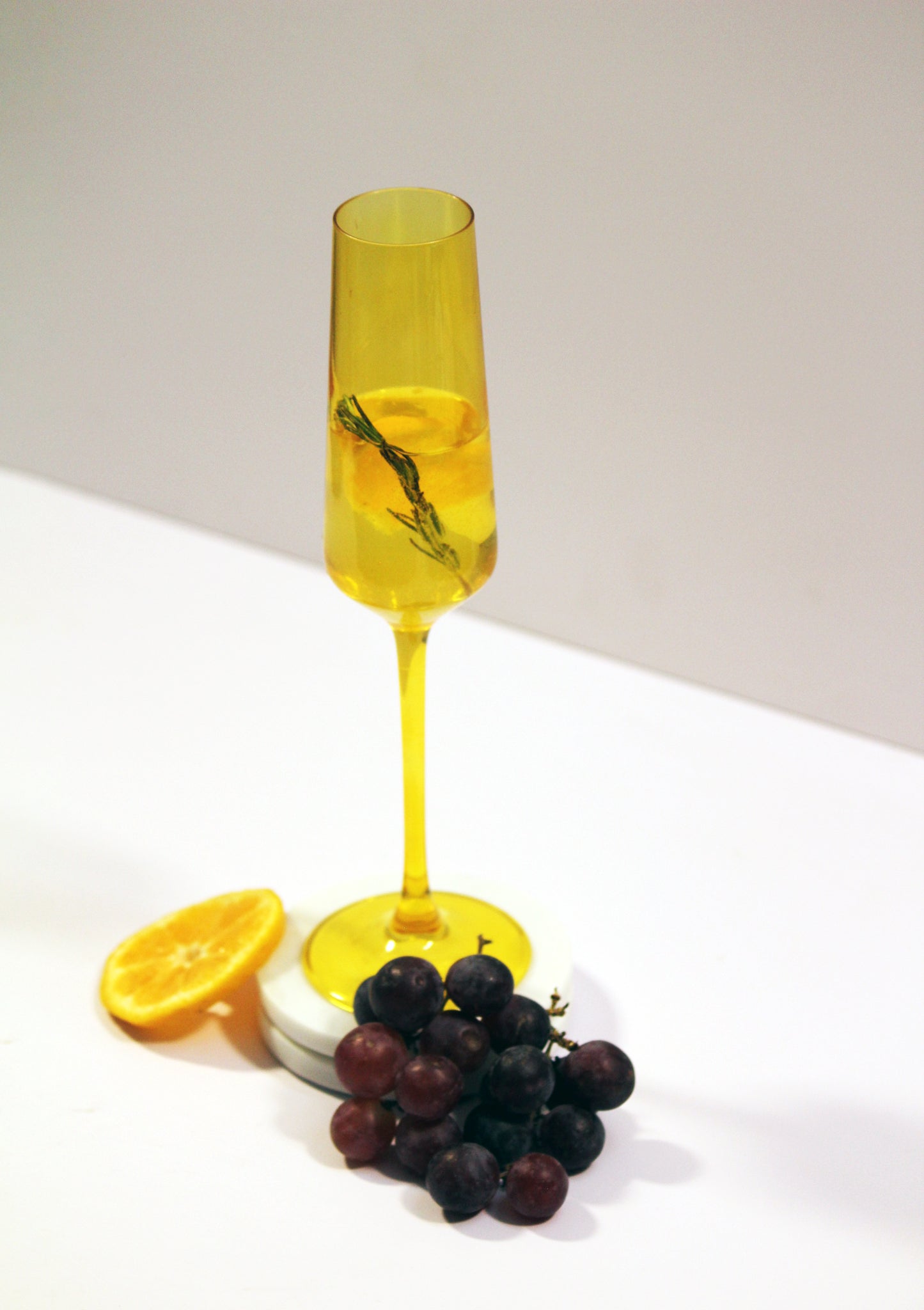 Golden Yellow Flute Glass | Set of 2
