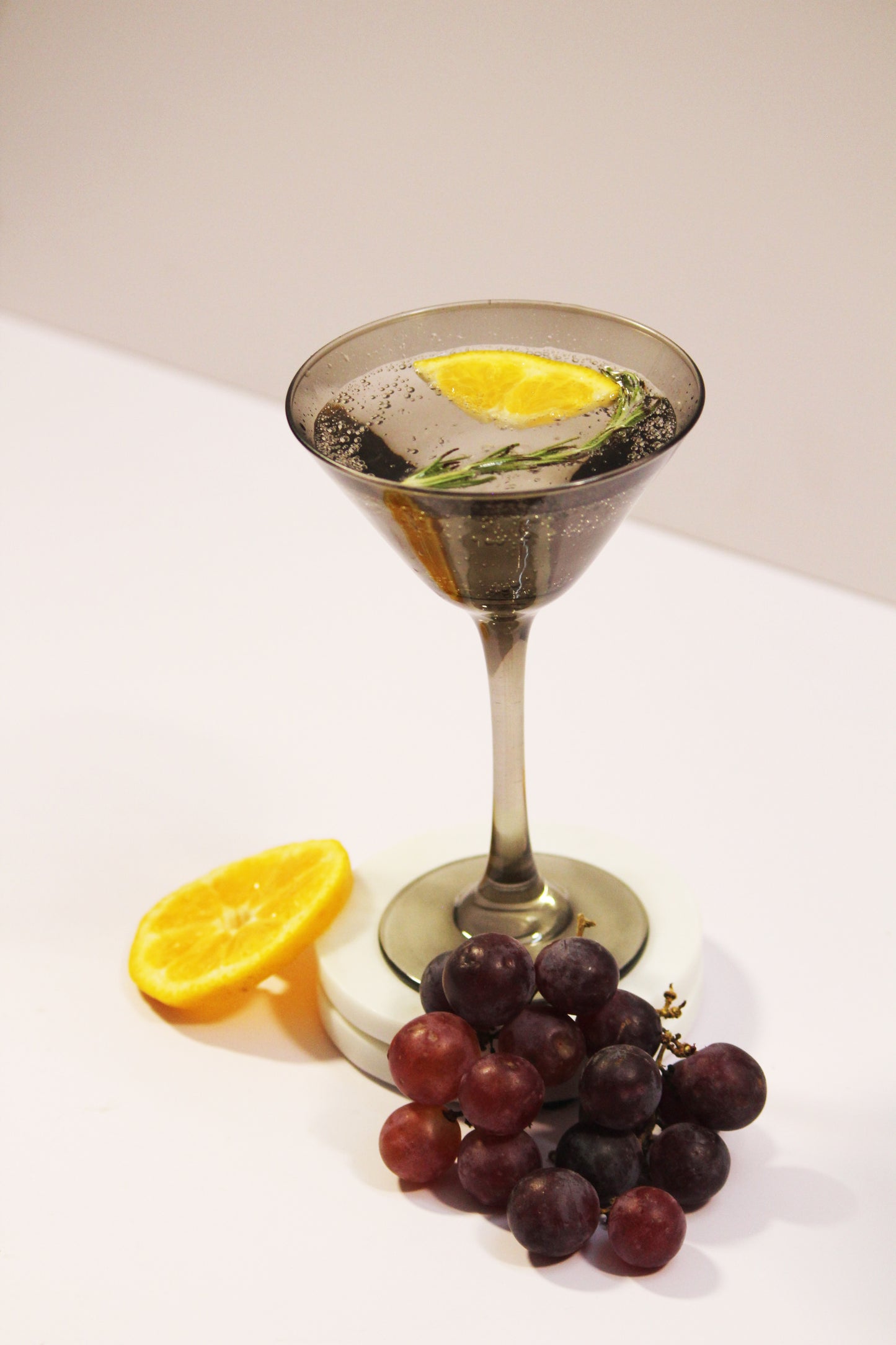 Smoke Grey Martini Glass | Set of 2