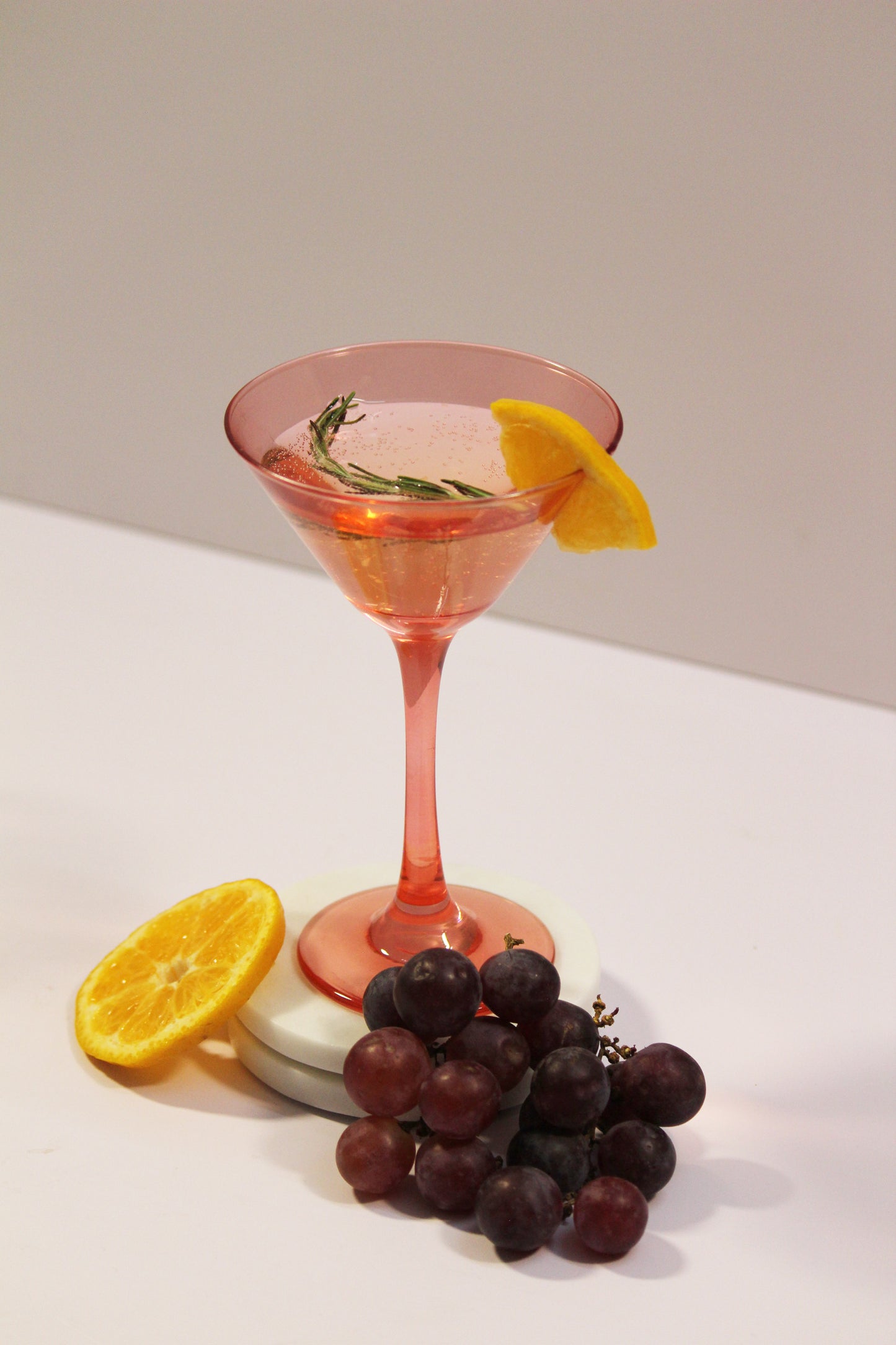 Pretty Peach Martini Glass | Set of 2