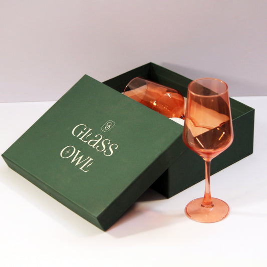 Pretty Peach Wine Glass | Set of 2