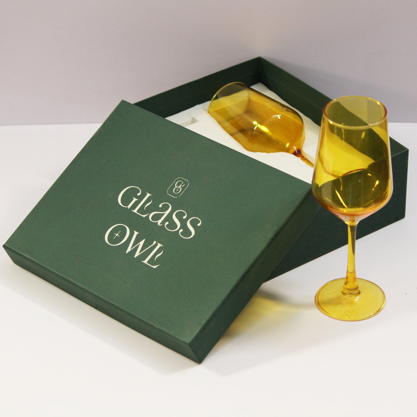 Golden Yellow Wine Glass | Set of 2