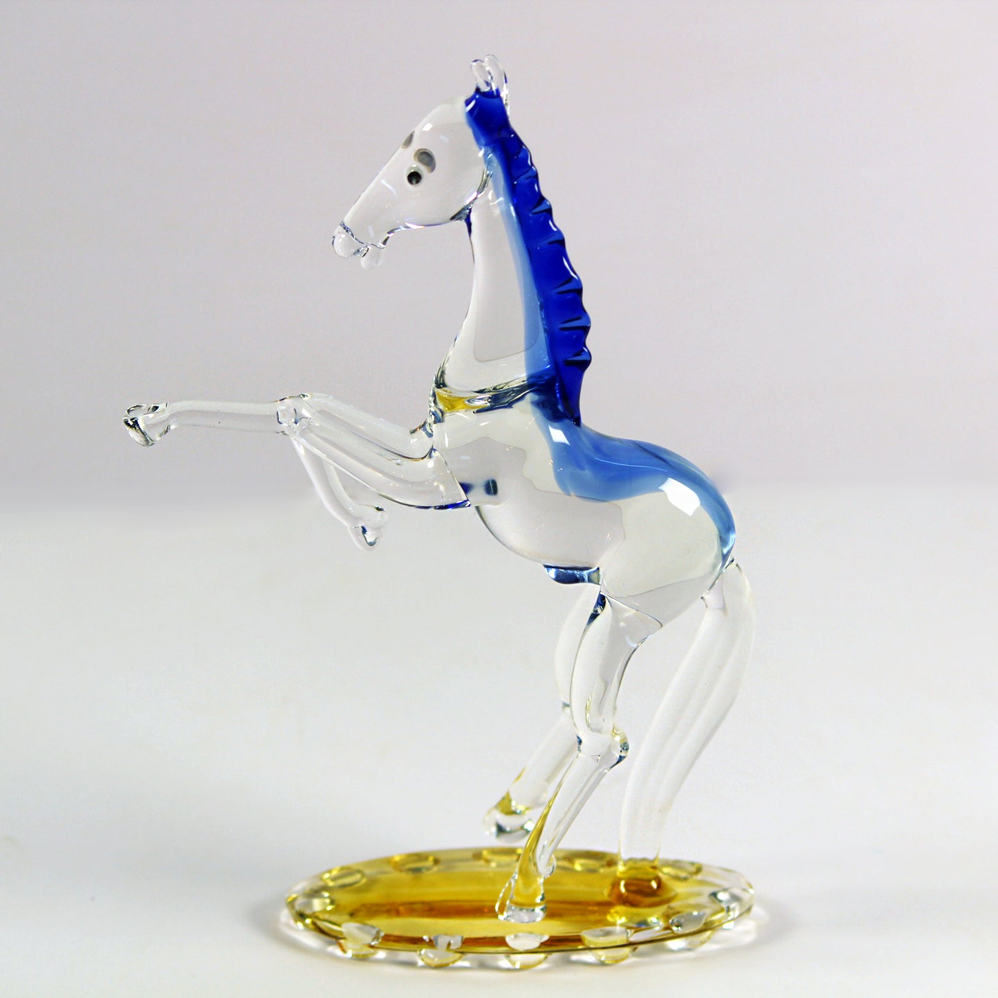 Blue Mane Stallion | Handcrafted Glass Horse