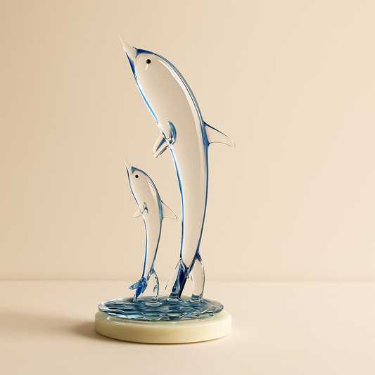 Ocean Whispers | Glass Dolphin Duo