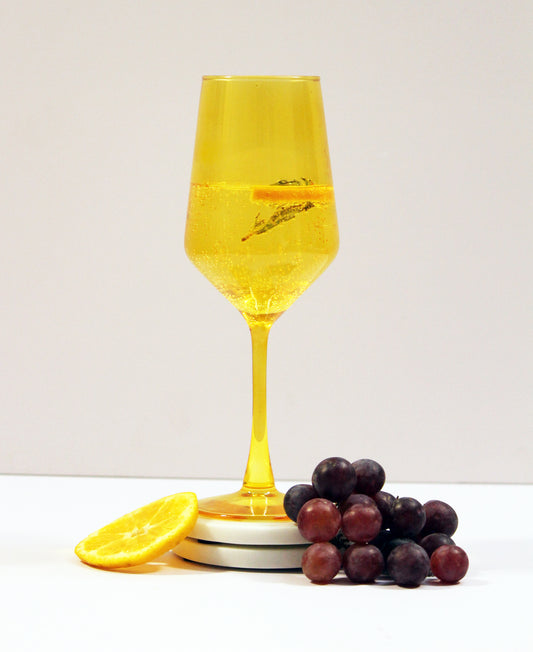 Golden Yellow Wine Glass | Set of 2