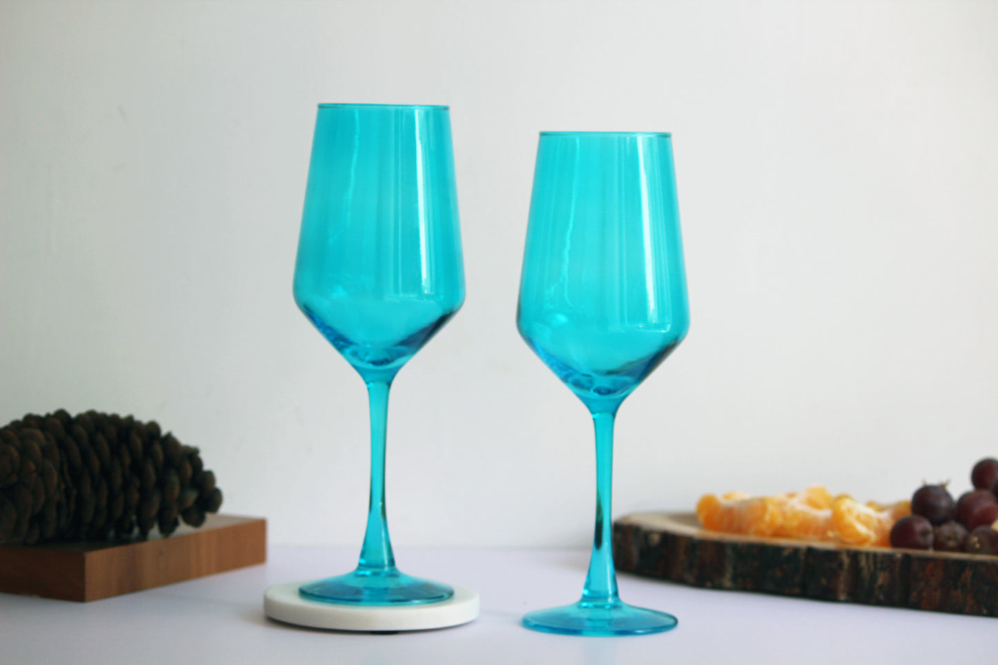 Clear Blue Wine Glass | Set of 2