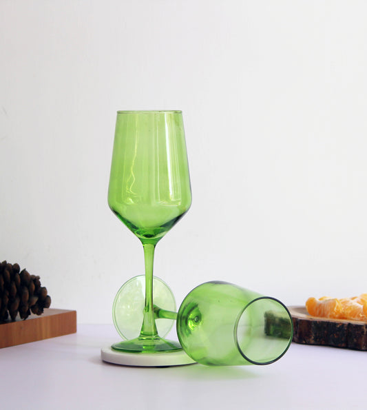 Lime Green Wine Glass | Set of 2