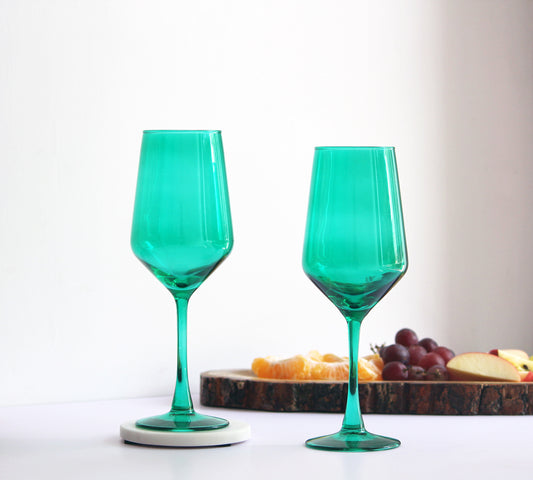 Emerald Green Wine Glass | Set of 2