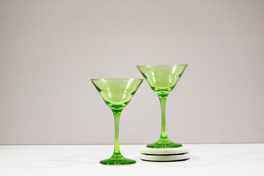 Lime Green Martini Glass | Set of 2