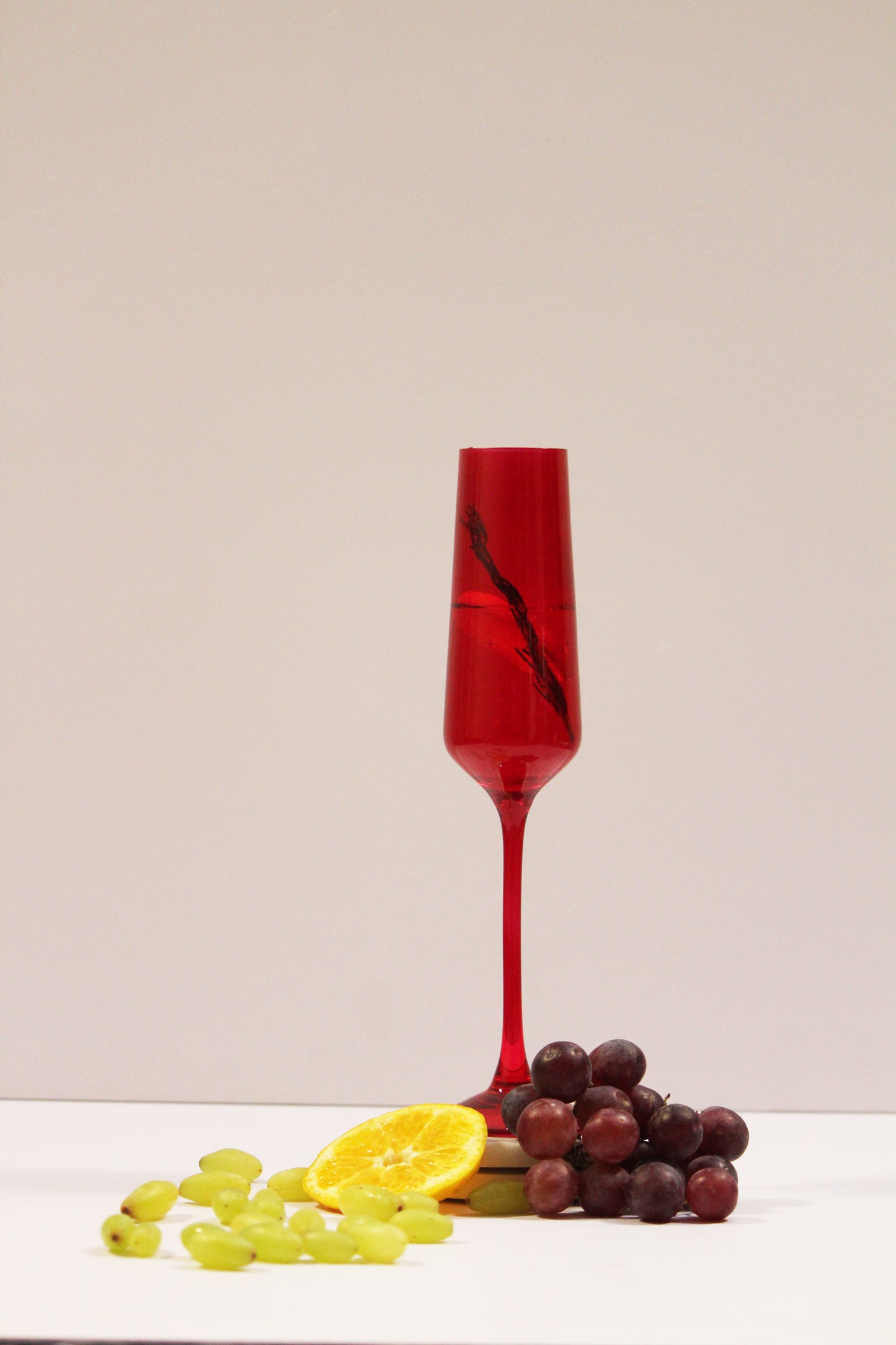Ruby Red Flute Glass | Set of 2