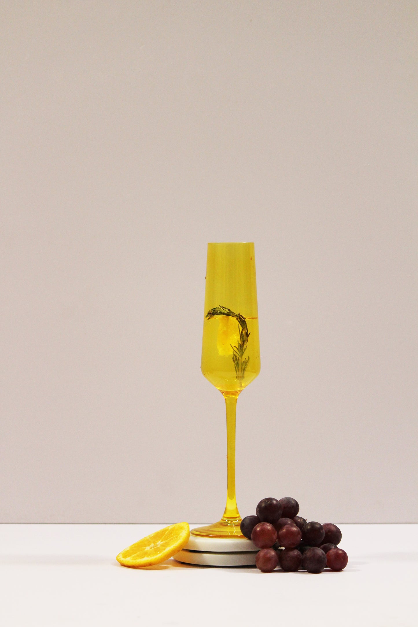 Golden Yellow Flute Glass | Set of 2