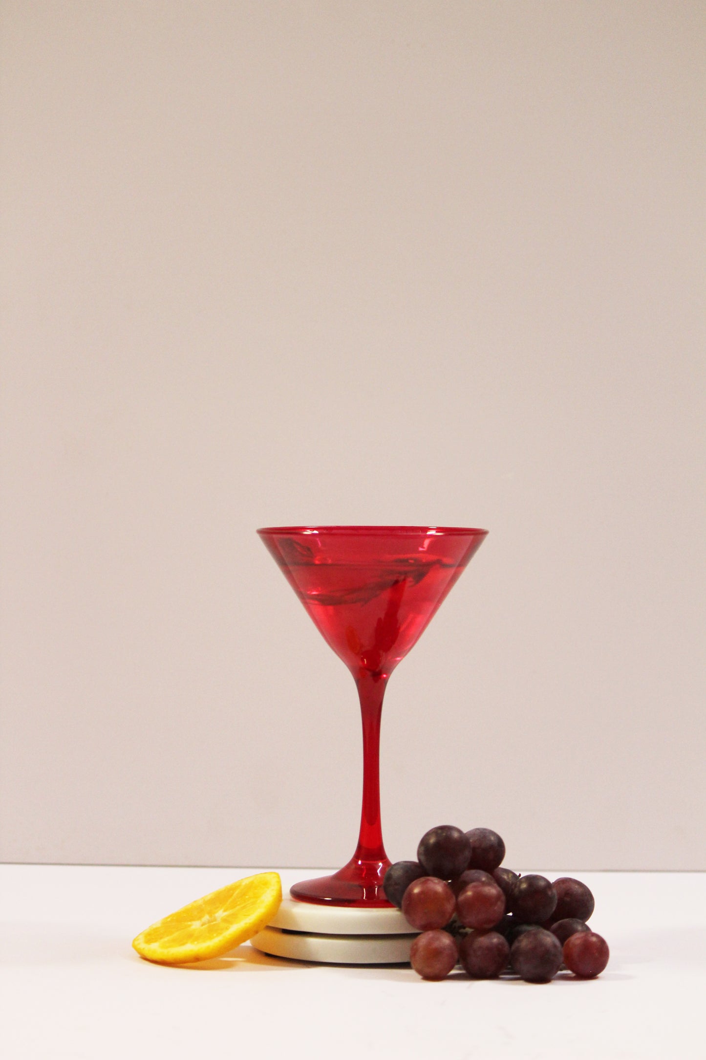 Ruby Red Martini Glass | Set of 2