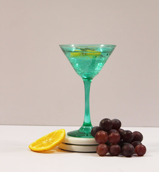Emerald Green Martini Glass | Set of 2