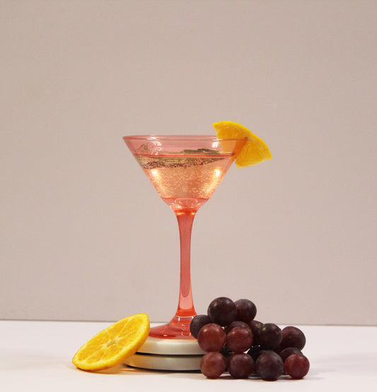 Pretty Peach Martini Glass | Set of 2