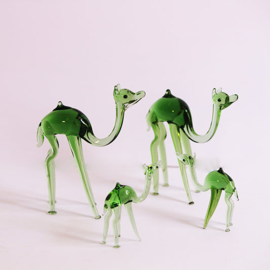 Oasis Glow | Green Glass Camel Family